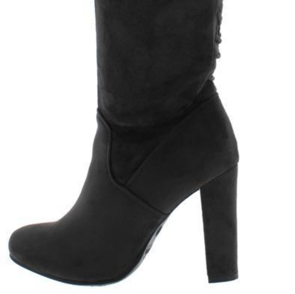 Rear Lace Up Over the Knee Boot - Picture 2 of 3